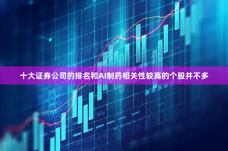 十大证券公司的排名和AI制药相关性较高的个股并不多
